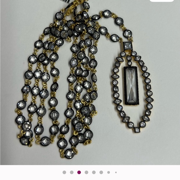 Freida Rothman Jewelry - Luxurious Freida Rothman Sterling Necklace with Crystal Accents,18k G plated.NWT